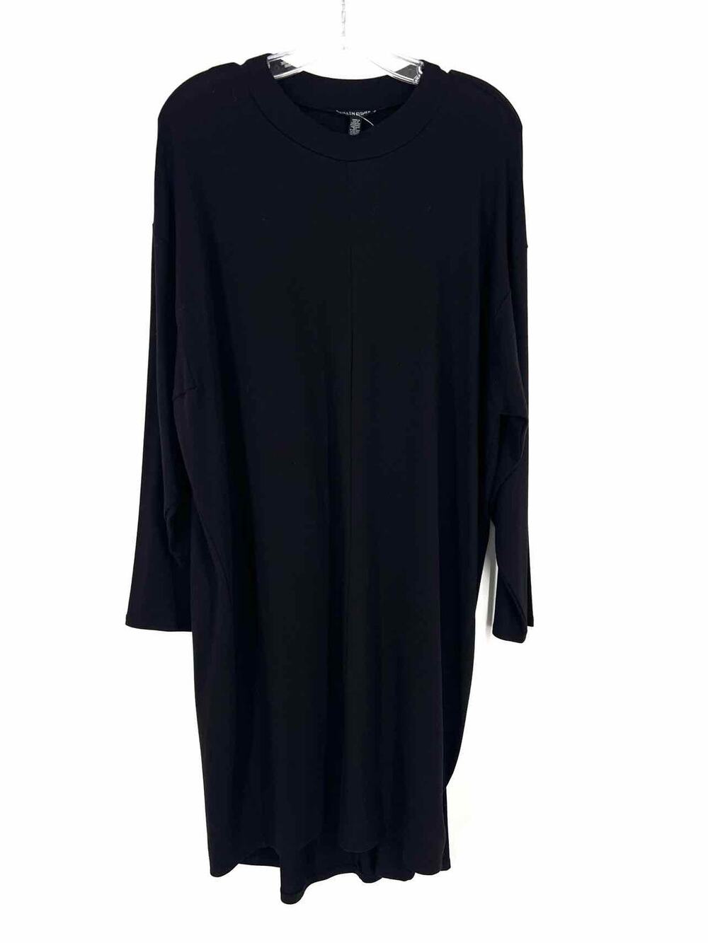 Eileen Fisher Size XL Black Solid Tencel Blend Designer Dress